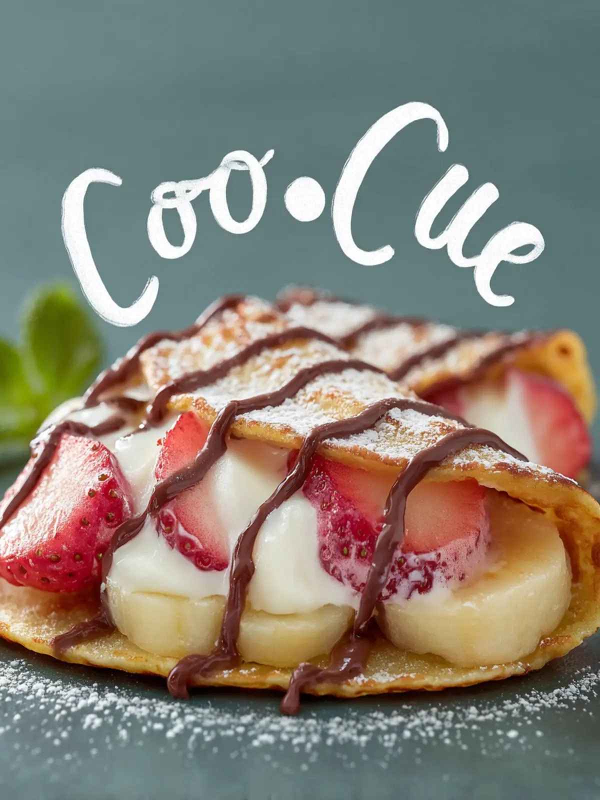 Pancake Tacos with Creamy Fruit Filling and Chocolate Drizzle Recipe First Image