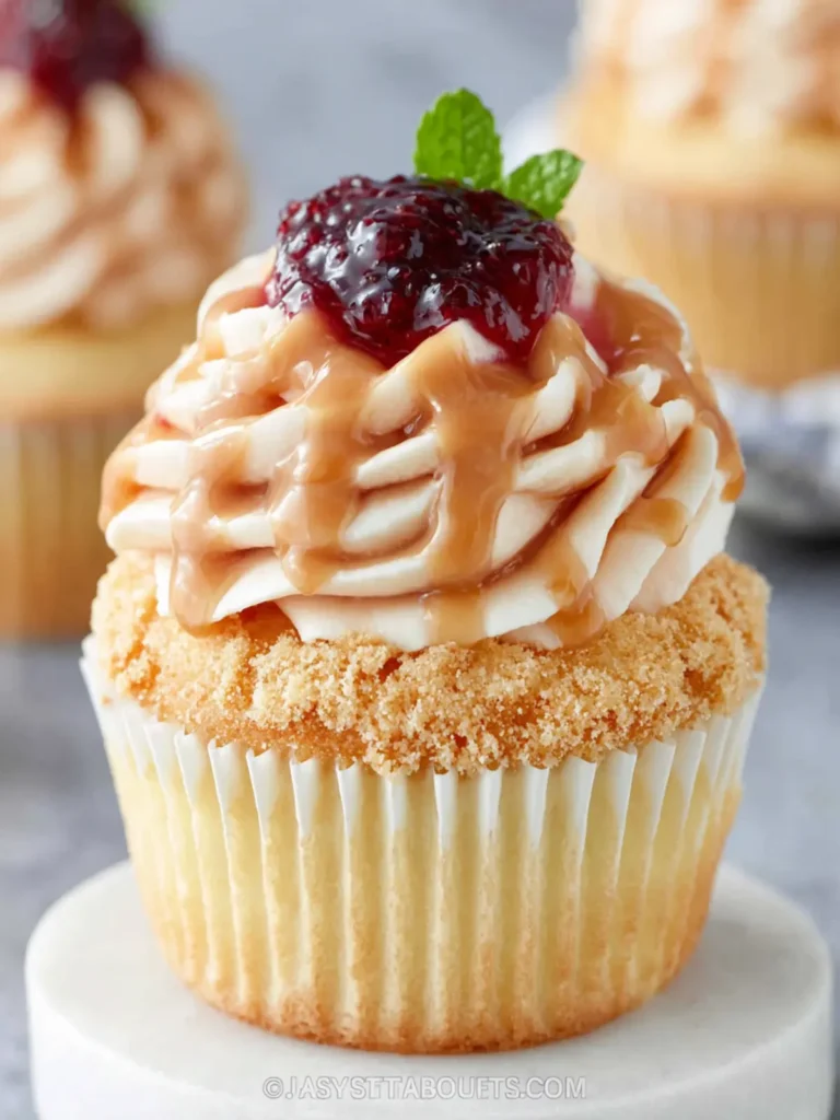 Peanut Butter and Jelly Cupcakes First Image