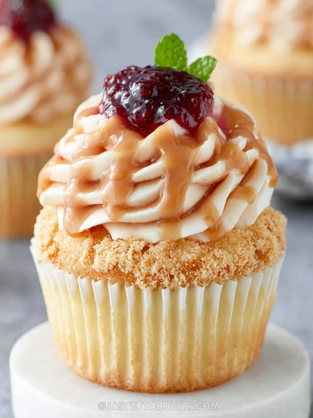 Peanut Butter and Jelly Cupcakes First Image