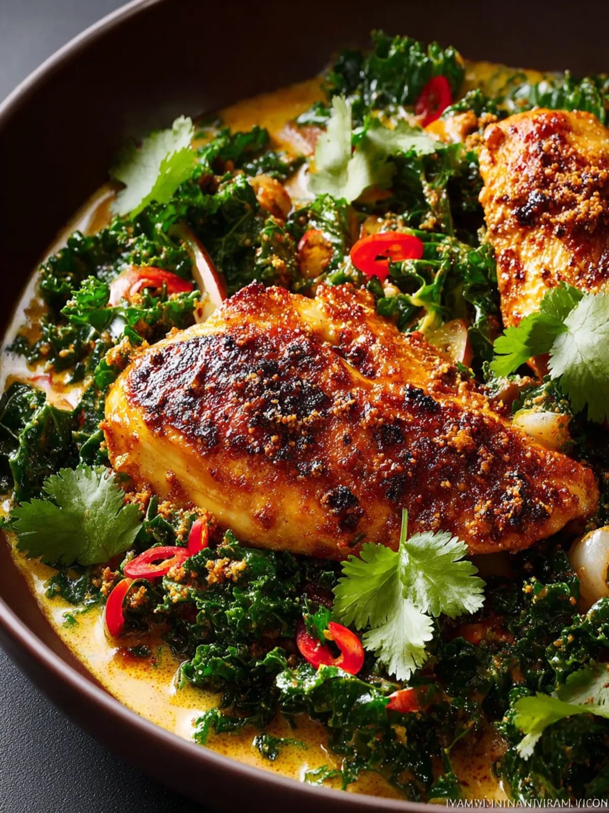 Chicken with Coconut Kale First Image