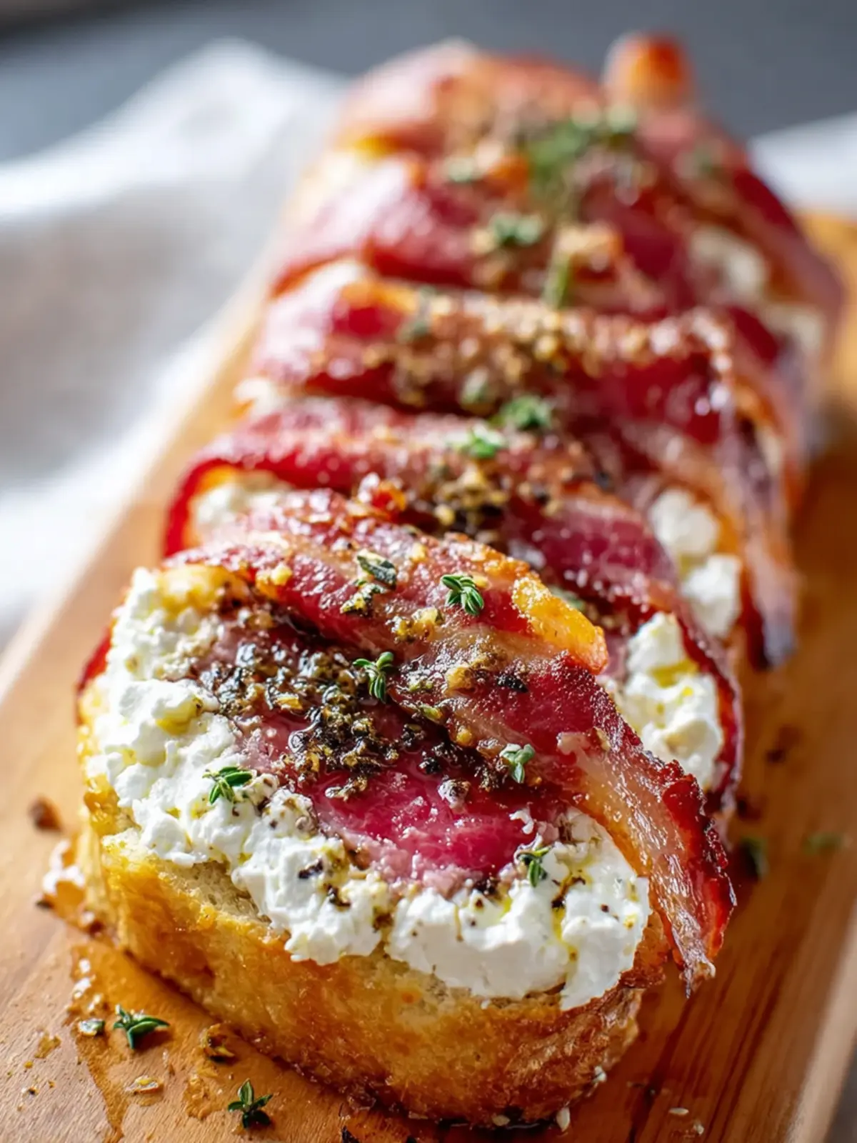 Million Dollar Beef Bacon Goat Cheese Log: Party Favorite! First Image