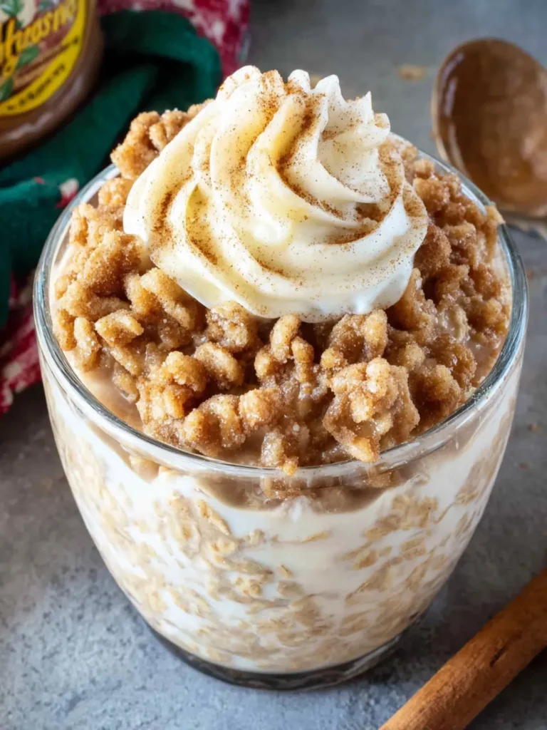 Creamy Gingerbread Overnight Oats, Dietitian Recipe First Image