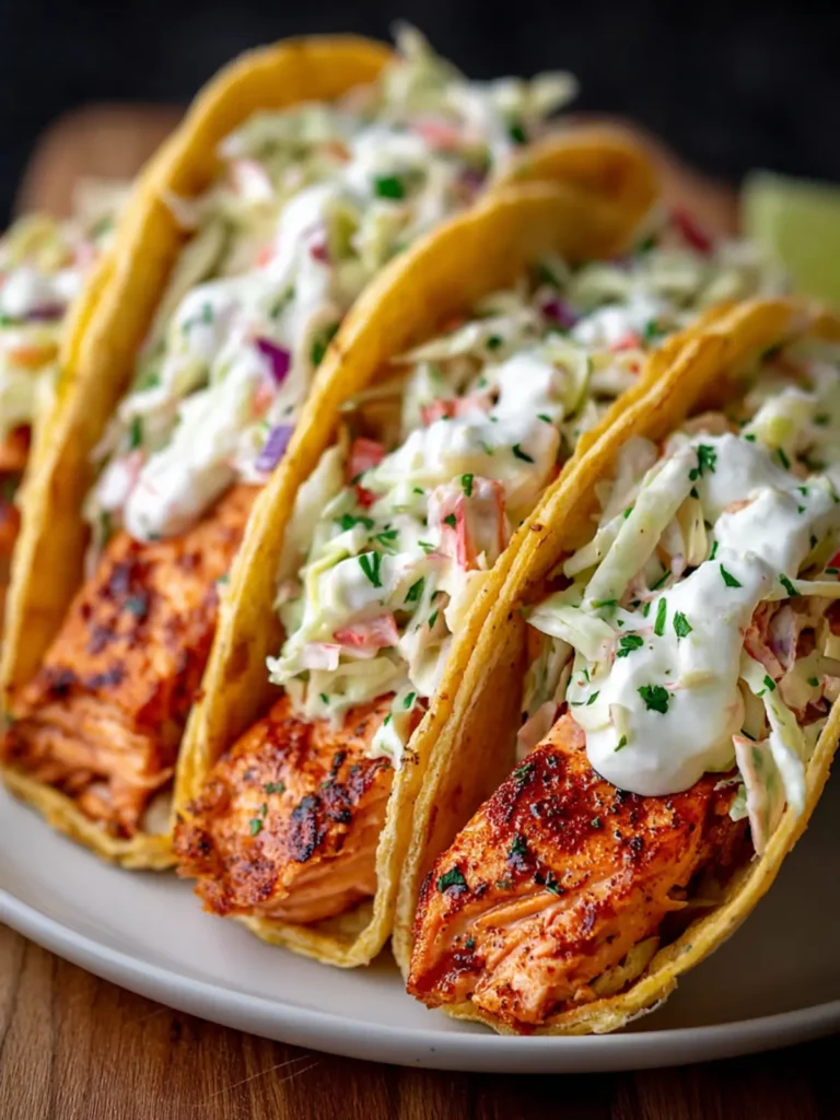 Best Air Fryer Salmon Tacos with Zesty Slaw – So Flavorful! First Image