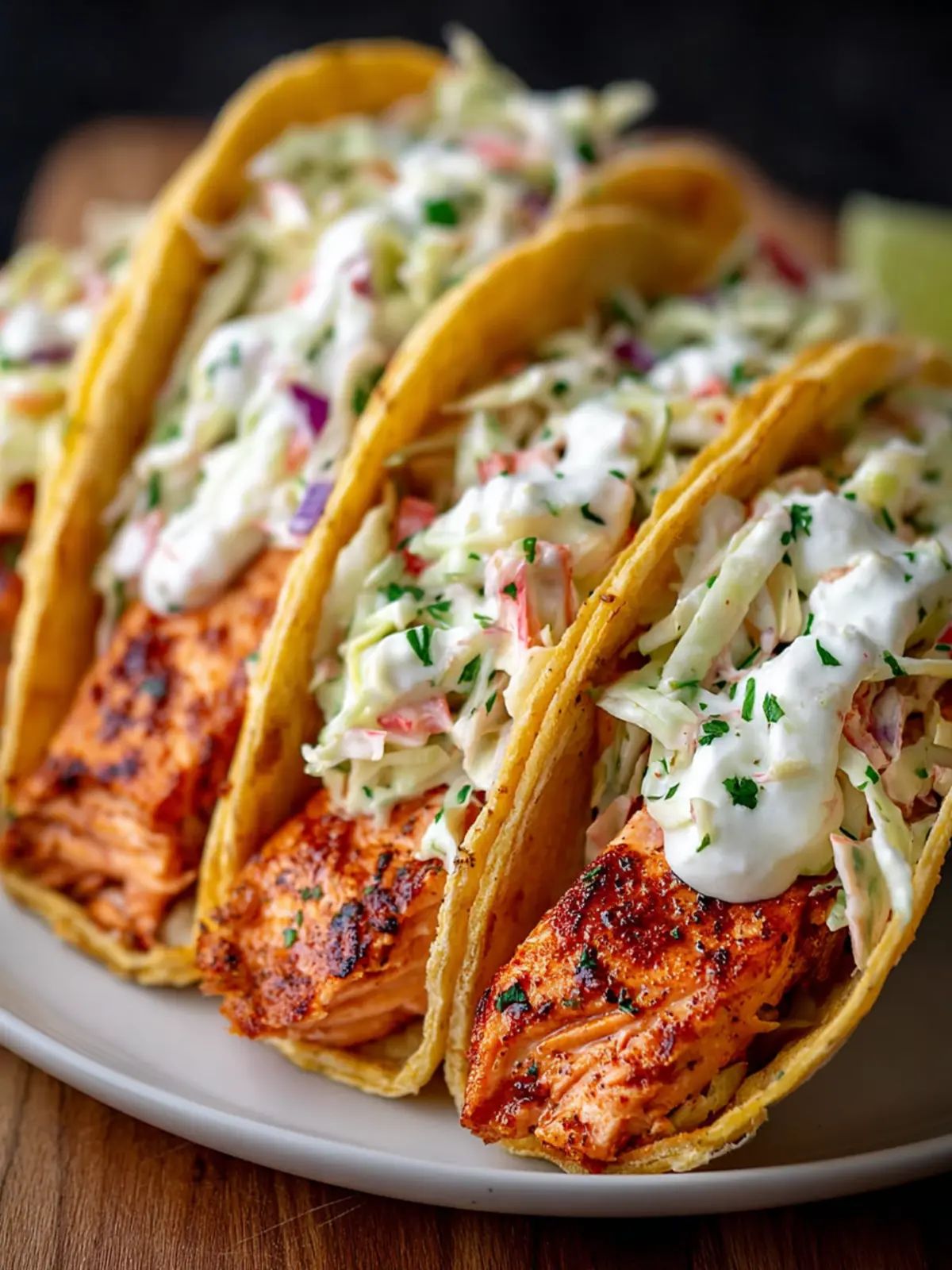 Best Air Fryer Salmon Tacos with Zesty Slaw – So Flavorful! First Image