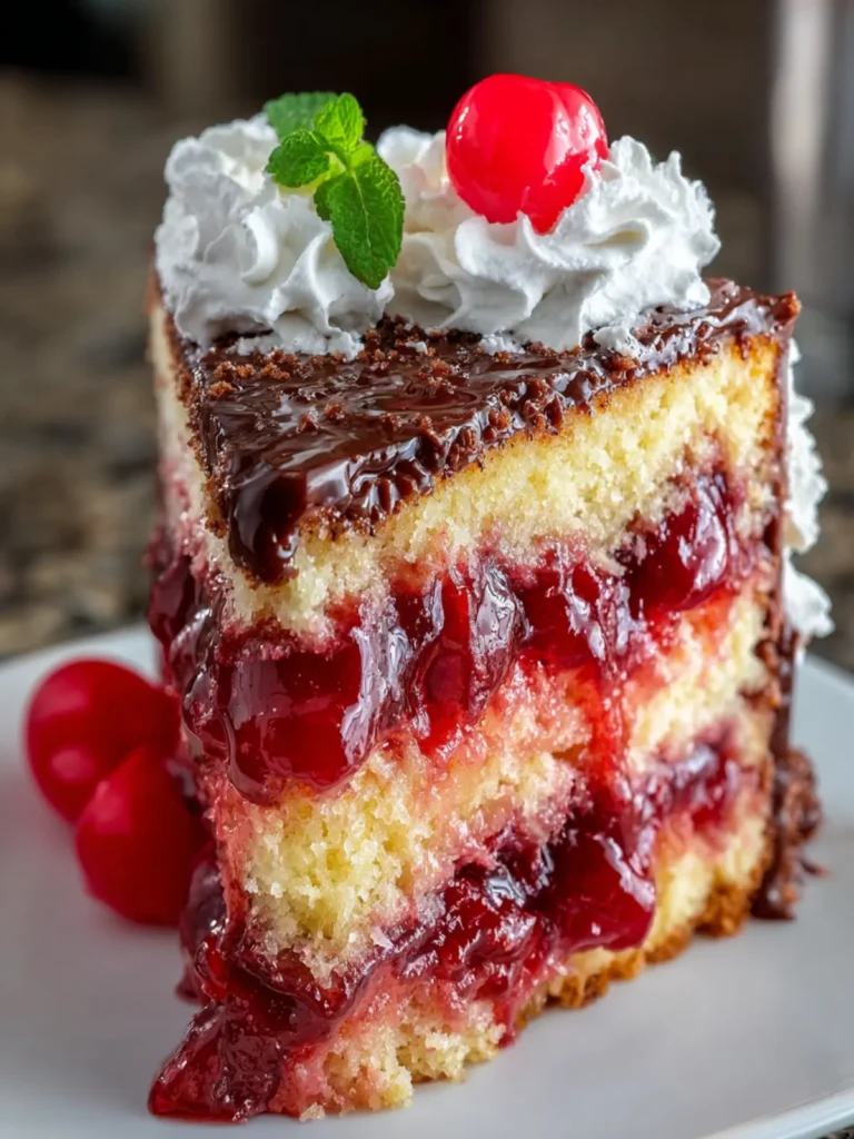 Moist Cherry Dr Pepper Cake Recipe with 4 Delicious Layers First Image