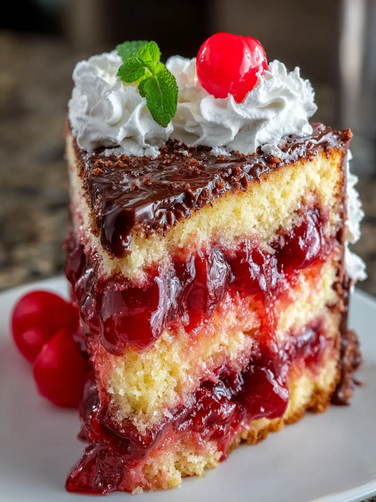 Moist Cherry Dr Pepper Cake Recipe with 4 Delicious Layers First Image