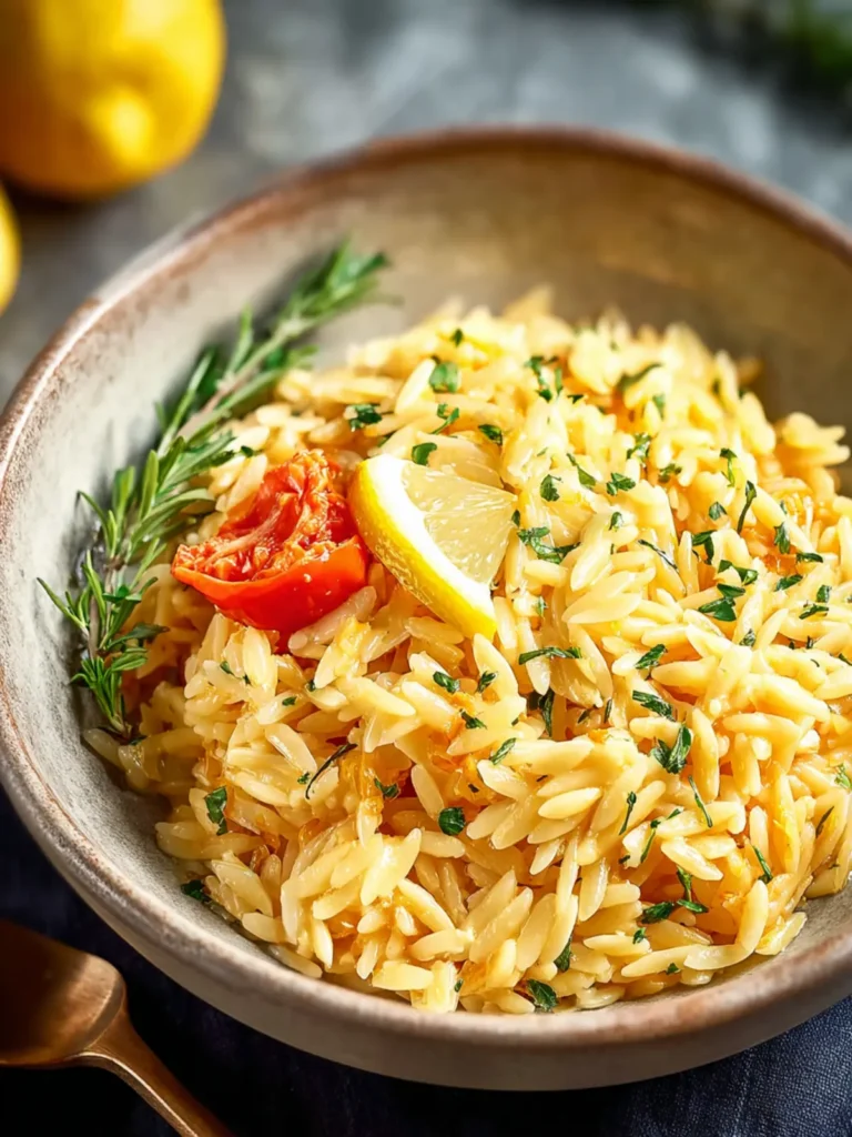 Zesty Lemon Orzo Recipe – Perfect for Any Occasion First Image