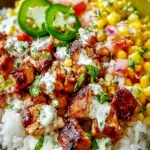 Healthy Chicken Rice Bowl with Street Corn First Image