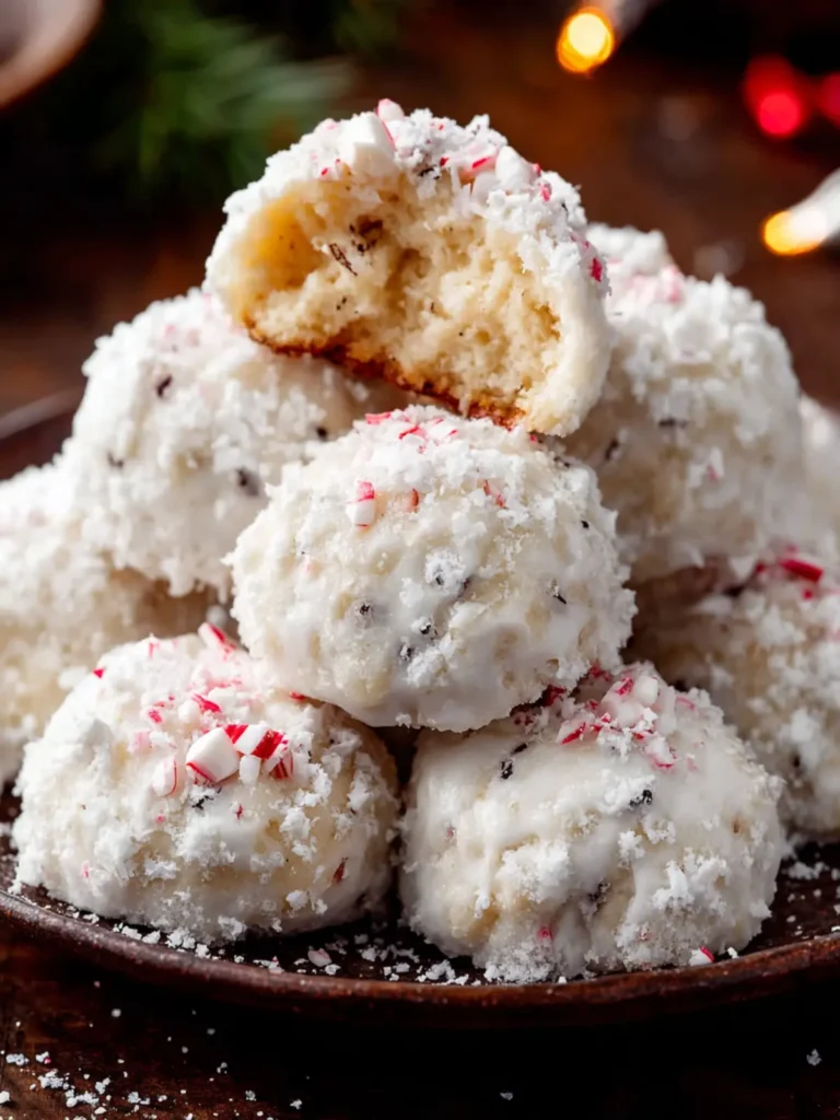 Peppermint Snowball Cookies First Image
