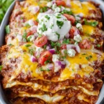 Easy Vegetarian Enchilada Casserole First Image