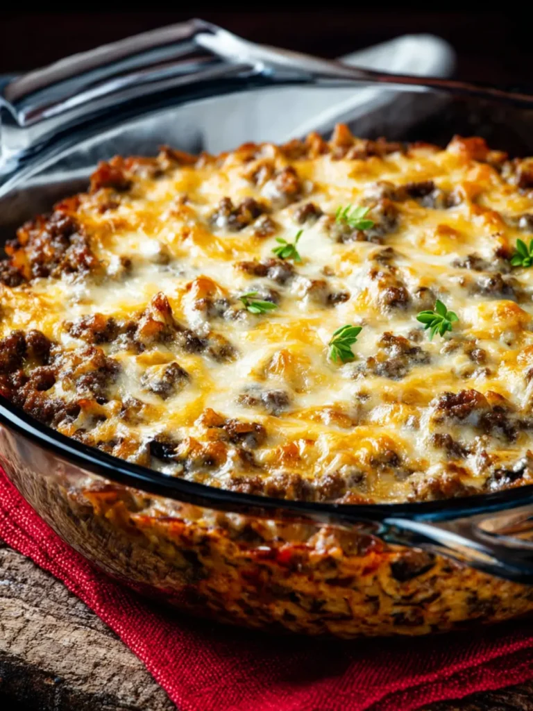 Ground Beef Stroganoff Casserole First Image