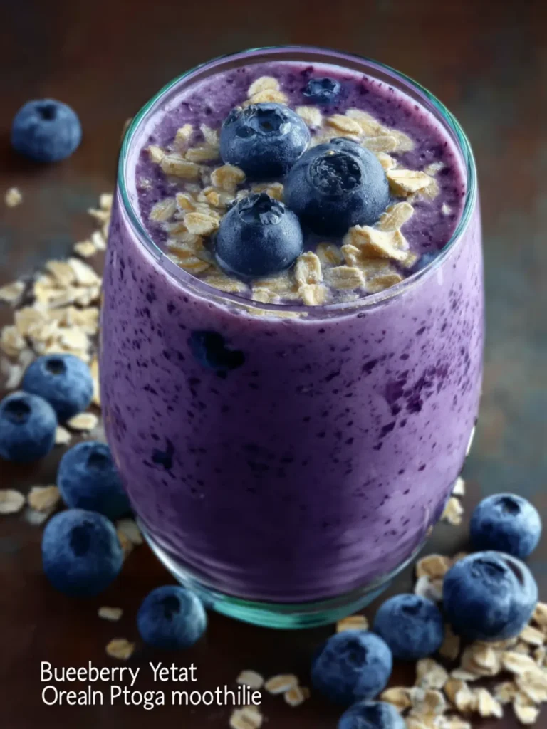 Blueberry Oatmeal Protein Smoothie First Image