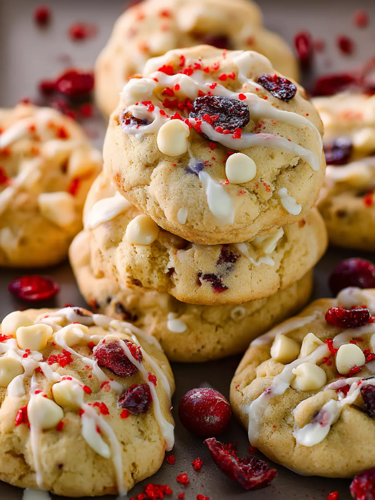 Holiday White Chocolate Cranberry Cookies First Image
