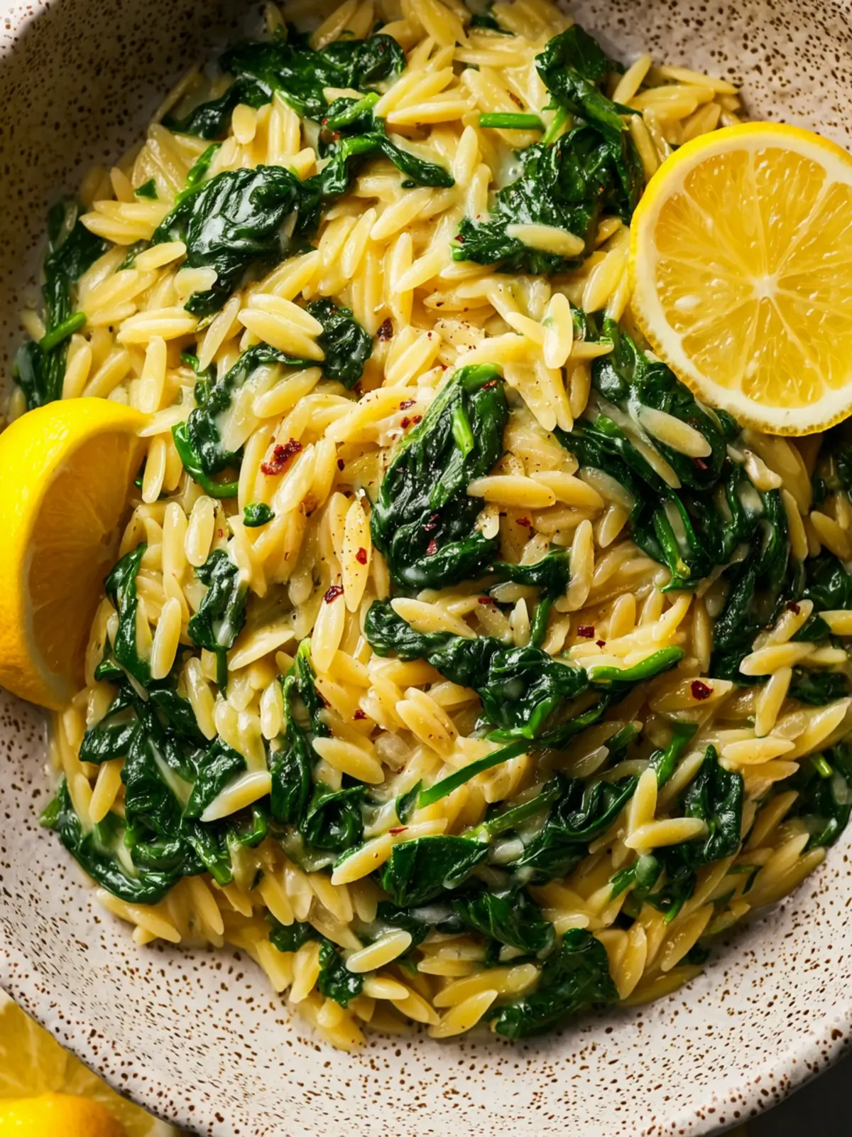 One-Pot Creamy Lemon Orzo with Spinach First Image