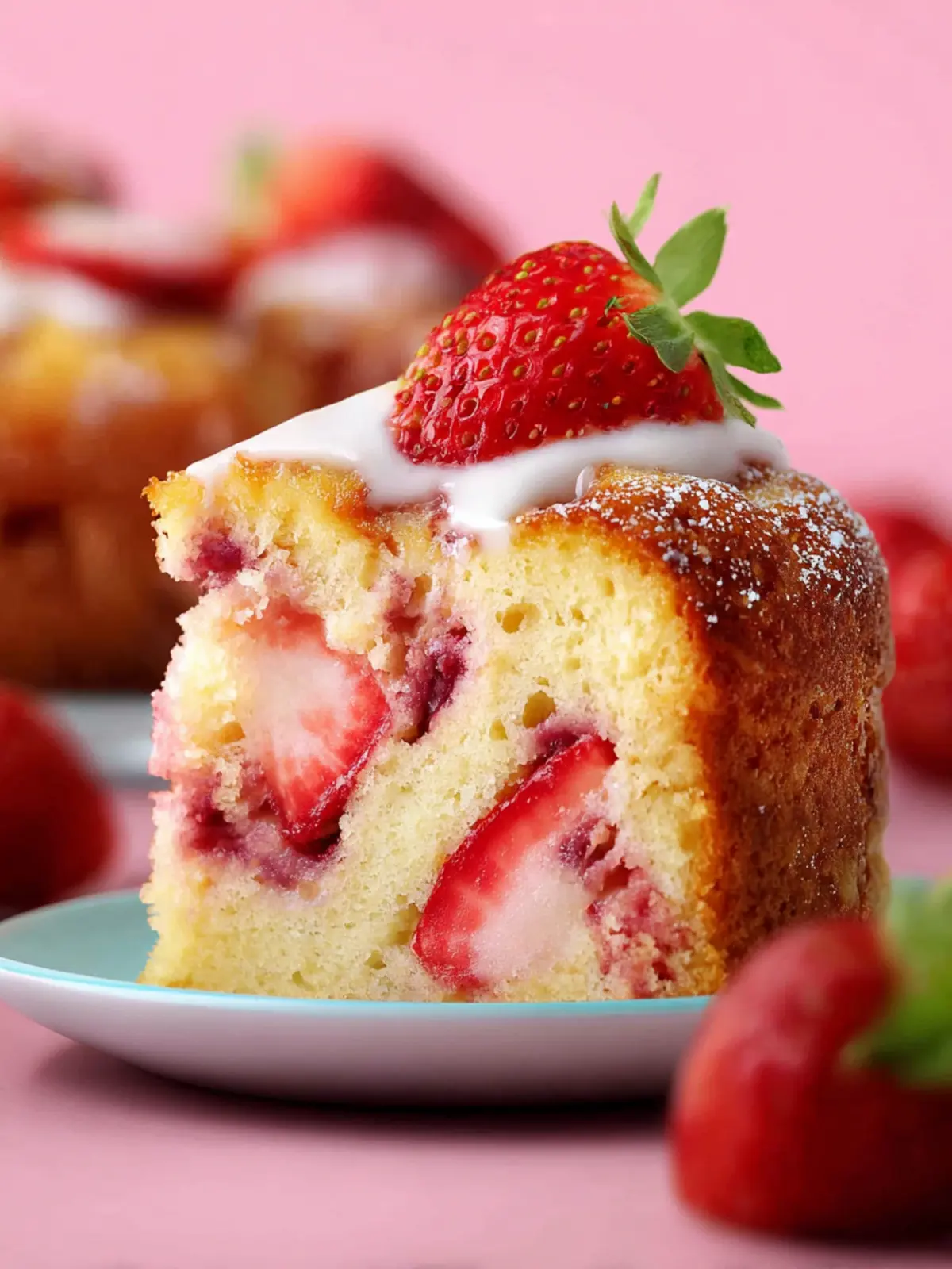 One Bowl Strawberry Yogurt Cake First Image
