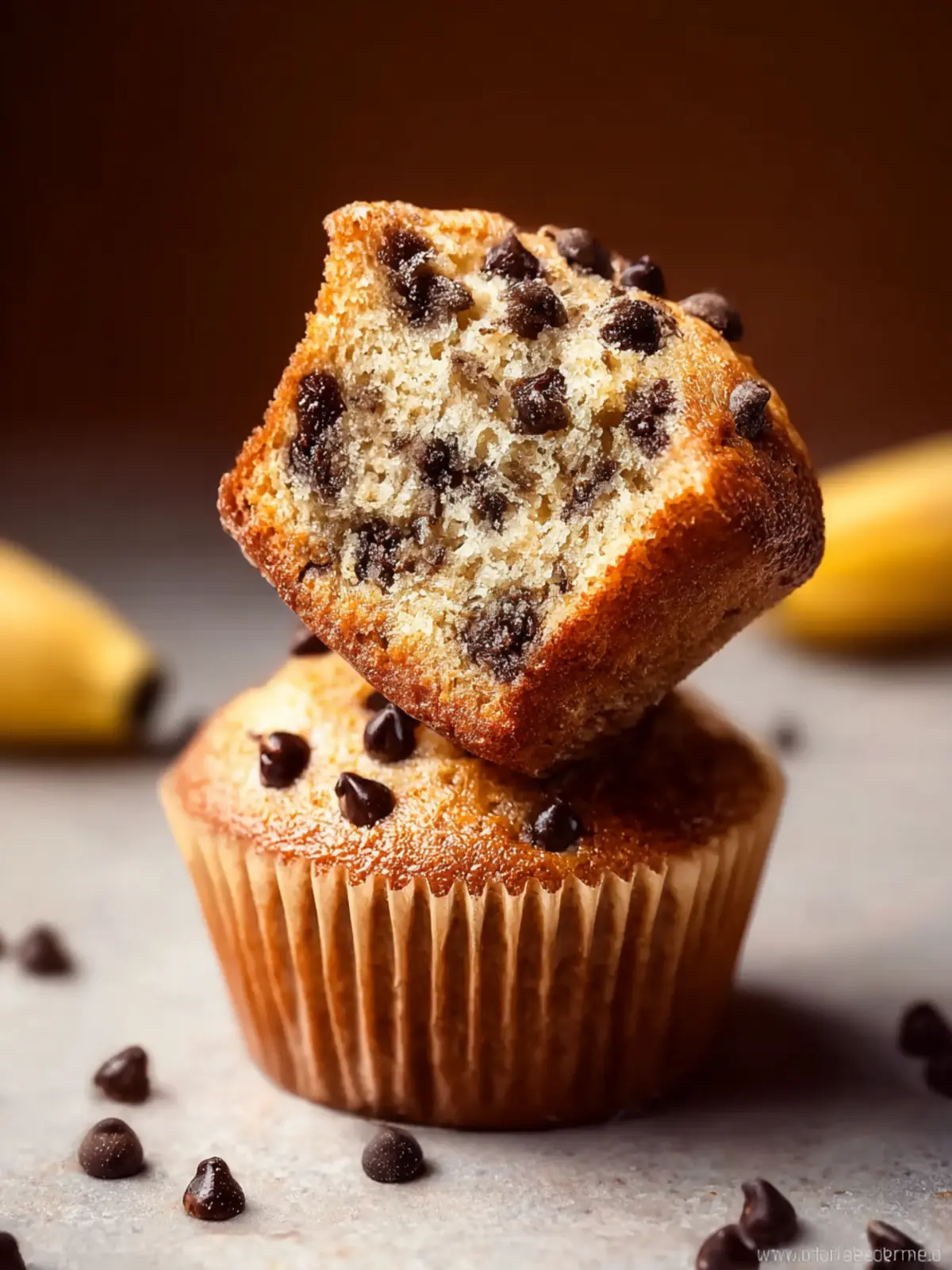 Banana Chocolate Chip Muffins First Image