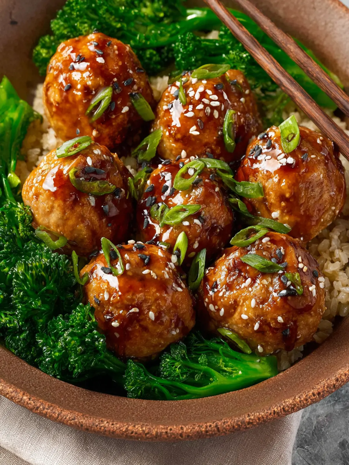 Healthy Teriyaki Meatballs First Image