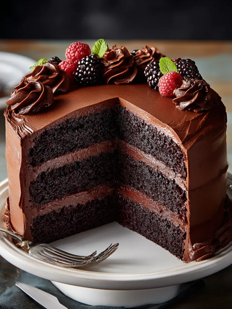 Decadent Double Chocolate Layer Cake Recipe to Indulge In First Image