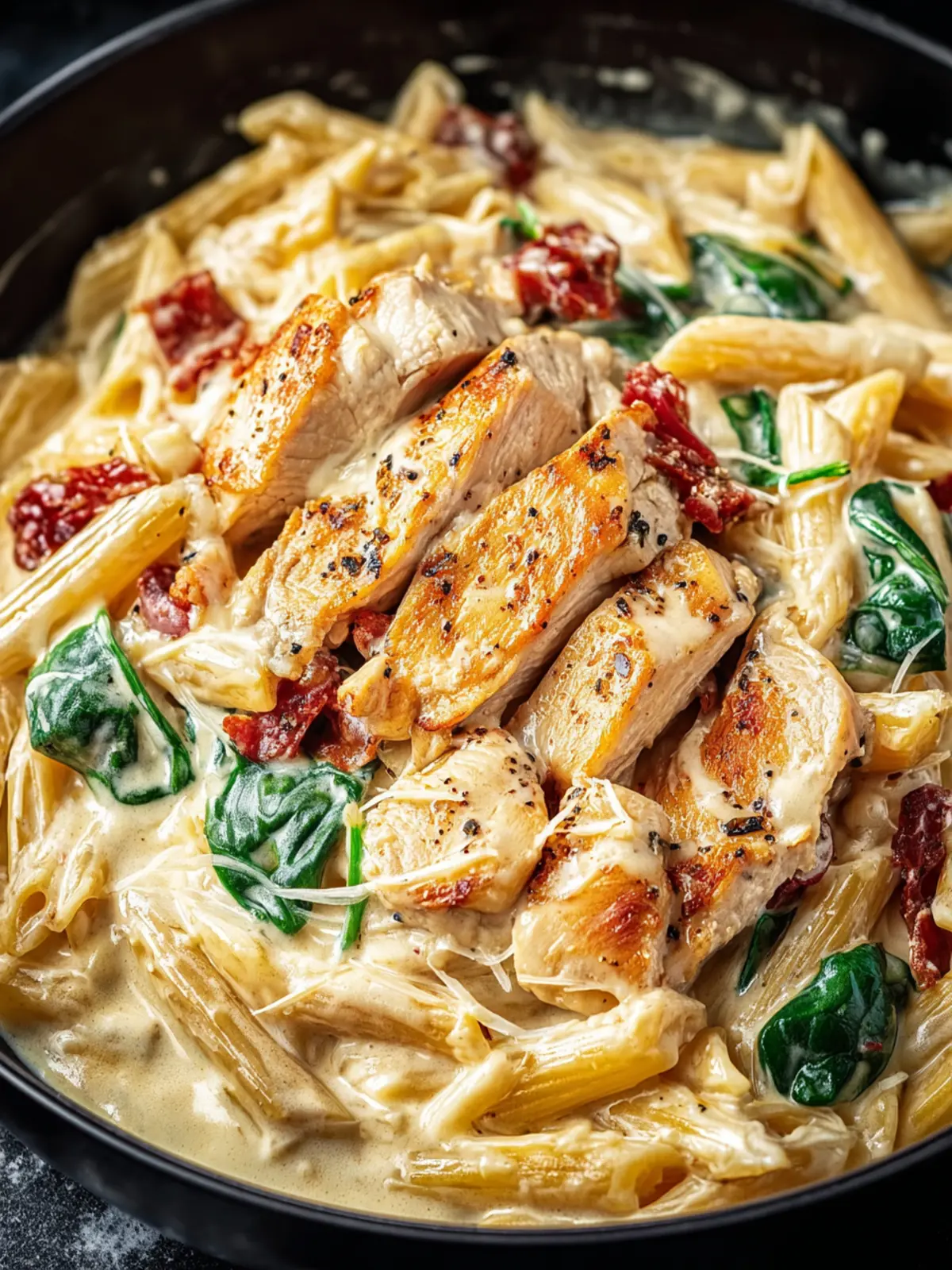 Irresistible Creamy Tuscan Chicken Pasta Recipe First Image