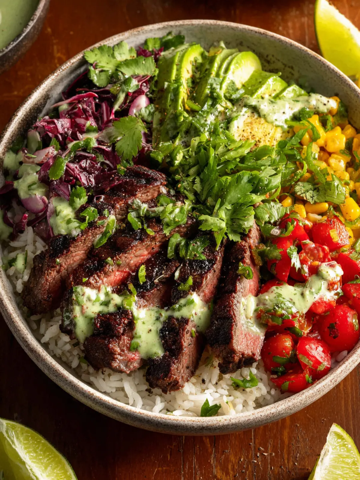 Cilantro Lime Steak and Rice Bowls First Image