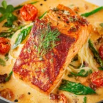 Creamy Garlic Butter Tuscan Salmon First Image