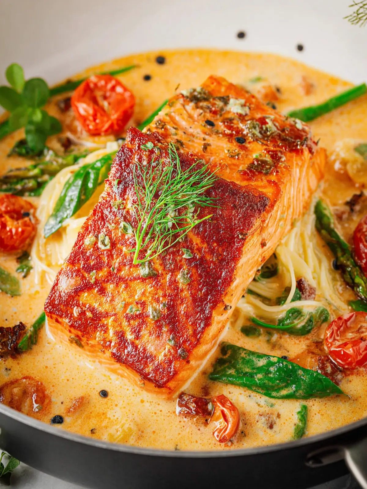 Creamy Garlic Butter Tuscan Salmon First Image