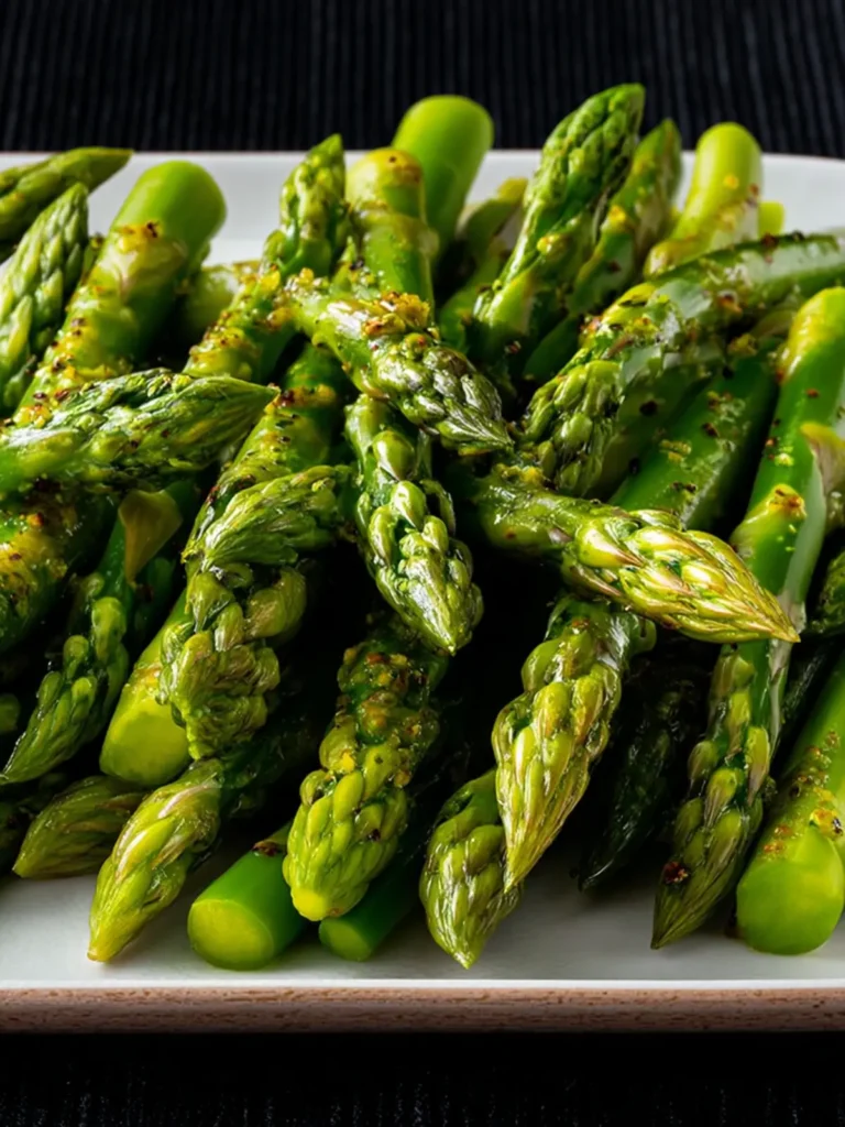 Barely Cooked Asparagus with Lemon Mustard Vinaigrette First Image