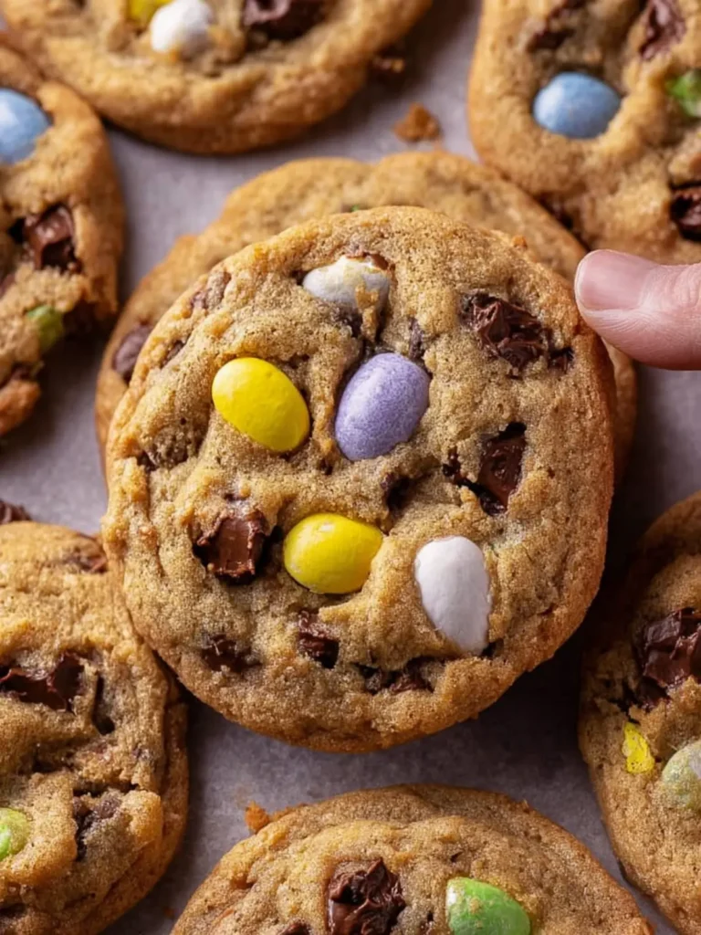 Brown Butter Cadbury Mini Egg Cookies (Best Easter Chocolate Chip Cookies) First Image