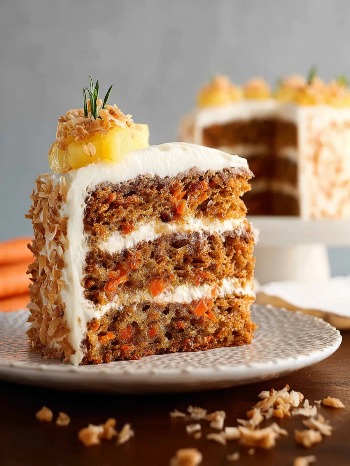Carrot Cake with Pineapple and Coconut First Image