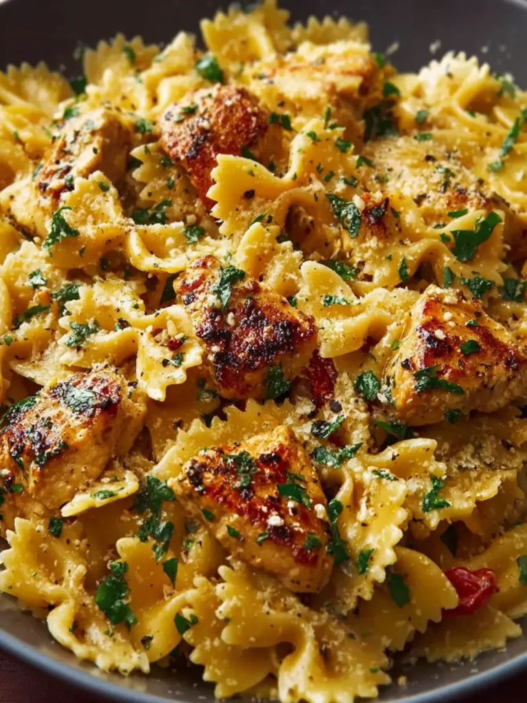 Garlic Butter Chicken Bowtie Pasta First Image