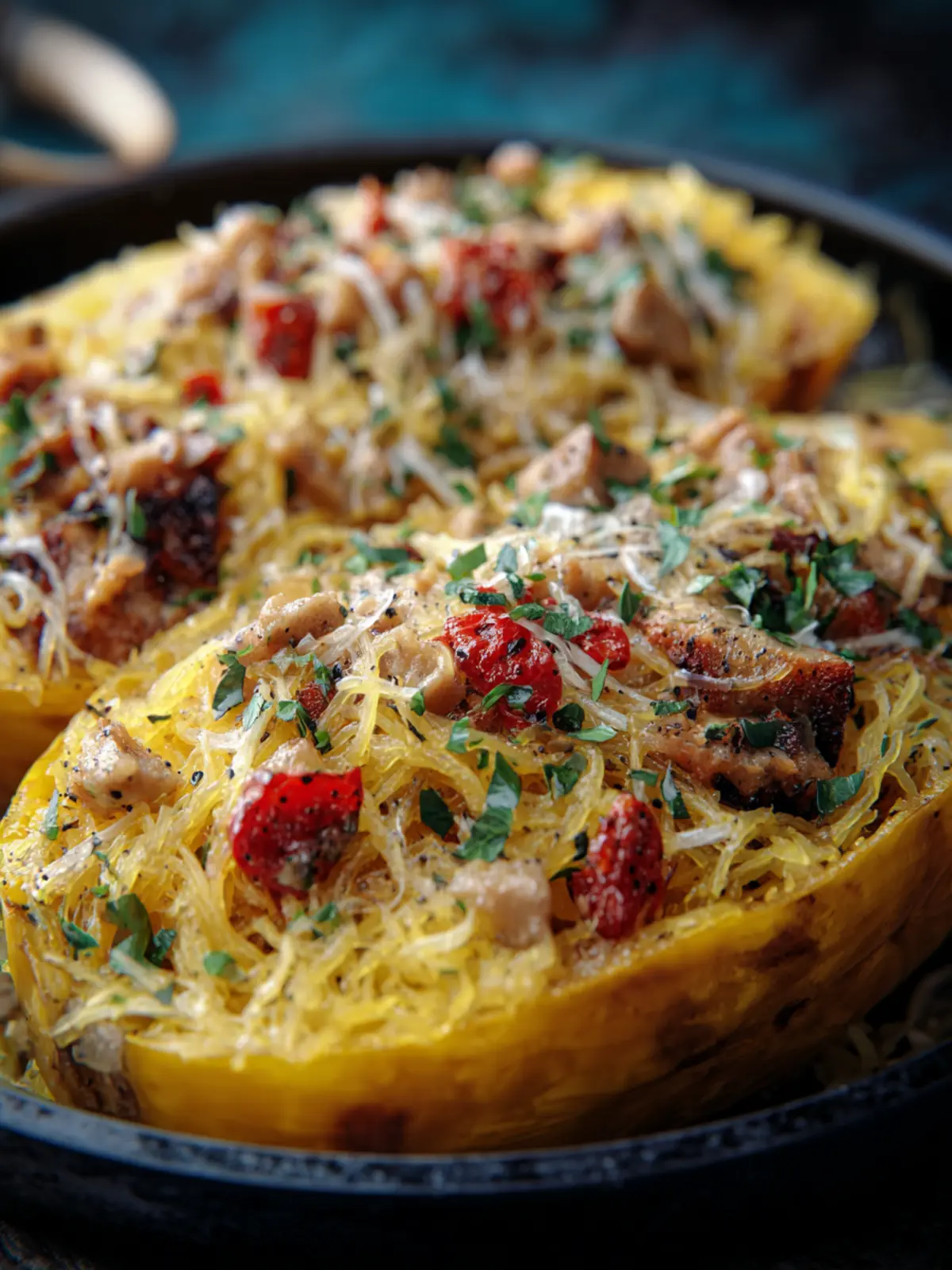 Mediterranean Inspired Spaghetti Squash First Image