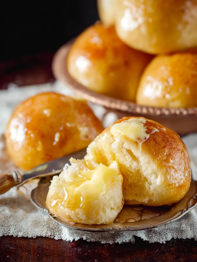 No-Knead Dinner Rolls with Honey Butter First Image