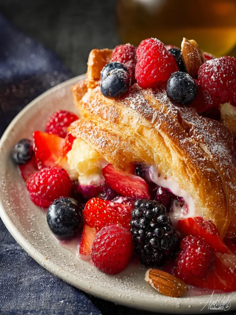 berry croissant breakfast casserole First Image