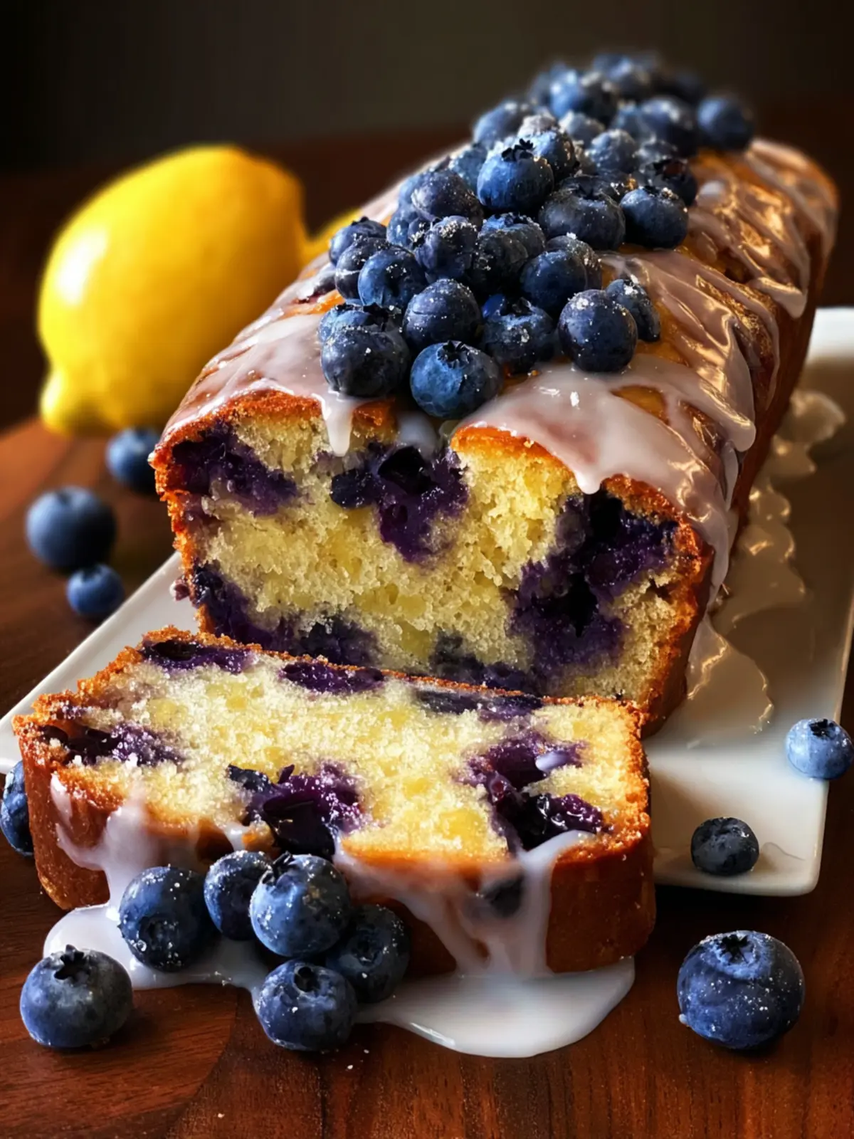 blueberry lemon loaf cake First Image