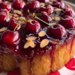 cherry almond upside down cake First Image